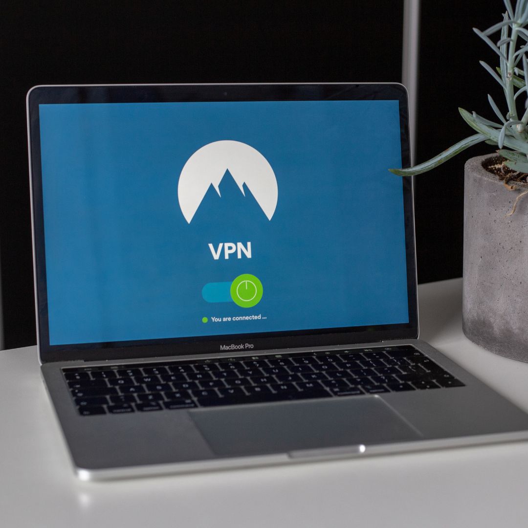 Laptop connected to a VPN.