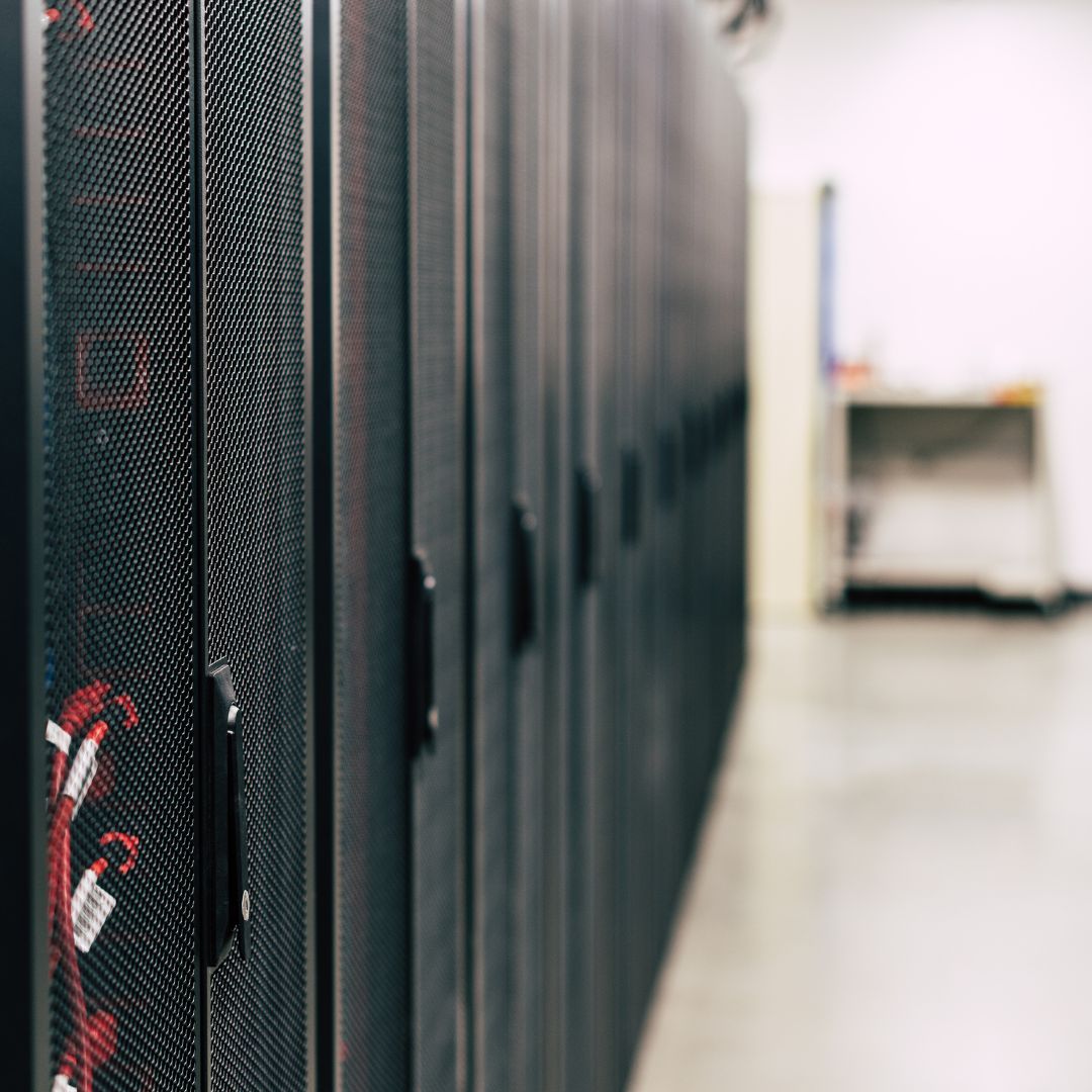 Computer racks.