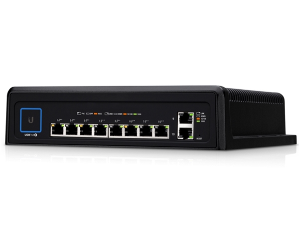 USW-Industrial UniFi® 10-Port Durable Gigabit Switch by Ubiquiti Networks